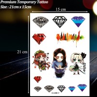Jual TEMPORARY TATTOO 3D DIAMOND BERLIAN PERMATA TATO TEMPORER - XDL-127 Murah