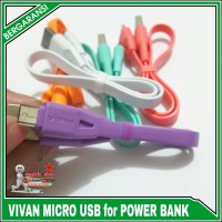 Jual Kabel Power Bank VIVAN Samsung Xiaomi Asus ORIGINAL 100% Fast Charging Murah