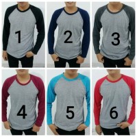 Jual kaos raglan lengan panjang cewe/cowok bisa pakai Murah