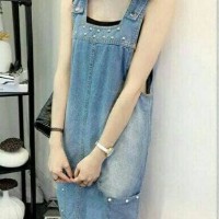 Jual BAJU JEANS WANITA BAGUS Virine Dress Overall (005) Murah