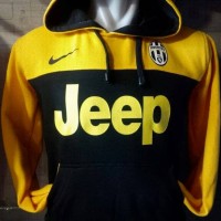 Jual JAKET HOODIE SWEATER BASEBALL BOLA JUVENTUS KUNING HITAM Murah