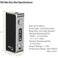 Jual mod smy 75w black + kangertech subtank bekas Murah