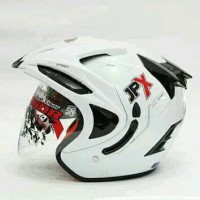 Helm jpx doble visor putih bukan ink kyt bogo mds gm retri nhk