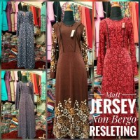 Jual Grosir gamis jersey busui non bergo Murah