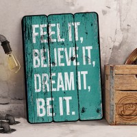 Jual HIASAN DINDING VINTAGE quotes poster kayu wall art DEKORASI. Murah