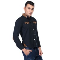Jual Kemeja Jeans Denim Pria Hitam 2007 Murah
