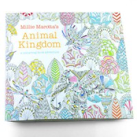 Jual buku impor _Children Adult Animal Kingdom Treasure Hunt Coloring Paint Murah