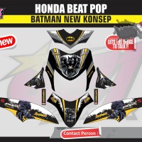 STICKER MOTOR AKSESORIS BODY MOTOR BEAT POP FULL BODY BATMAN