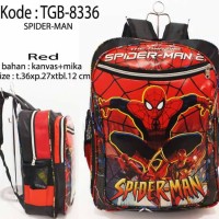 Jual Tas Anak Cowo Tas Spiderman black tas ransel tas gendong backpack Murah