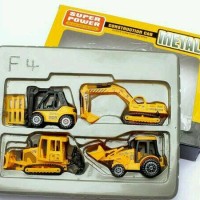 Jual mainan anak laki diecast mobil konstruksi construction car truck set Murah