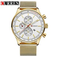 Jual Jam Tangan Pria Curren Gold Anti Air Murah