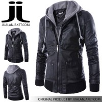 Jual Jaket Hoodie GGS Black - Grey Murah