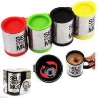 Jual Gelas Mug Self Stirring Aduk Otomatis Stainless Steel Coffee Magic Teh Murah