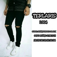 Jual Celana Jeans Celana Panjang Ripped Black Super Skinny Murah