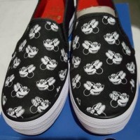 Jual Sepatu Keds Cewek Minnie Mouse Original Disney Slip On Murah