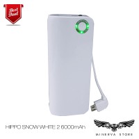 Jual HIPPO Power Bank Snow White 2 6000 MAh Simple Pack Original Garansi Murah
