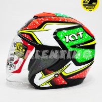 Helm KYT Kyoto Motif Red Green Yellow