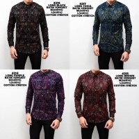Jual Kemeja Batik Songket Pria Panjang Kerja Kantor Slimfit / Baju Batik Murah