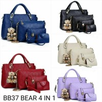 Jual Tas Wanita Import Tas Pesta Branded Tas Set 4, prada look BB37 4 IN 1 Murah