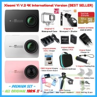 Jual Paket Xiaomi Yi 2 II 4K PREMIUM Set Lengkap Action Camera ORIGINAL Murah