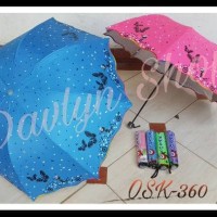 Jual Payung Lipat 3 Fancy Motif Kupu-kupu Murah