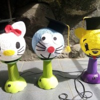 Jual lampion benang karakter Doraemon free tempel nama atau ucapan Murah