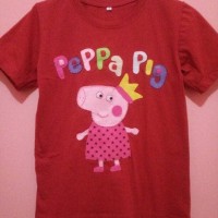 Jual kaos flanel anak peppa pig Murah