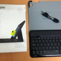 Jual RAPOO Case IPAD Mini 1/2/3 Full Auto Keyboard Wireless Abu2 Casing Murah