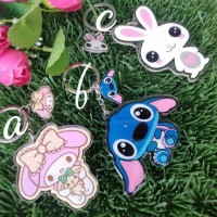 Jual Gantungan kunci animasi melody kelinci sticth Murah