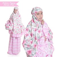Jual Mukena Katun Jepang Murah FLORIDA PINK Telekung Sholat Dewasa Cantik Murah