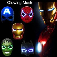 Jual Topeng Lampu Nyala LED Ultraman bima ironman spiderman Murah