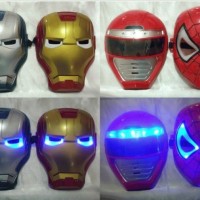 Jual Topeng Ironman Spiderman Mainan Anak Power Rangers Nyala Barang U Murah