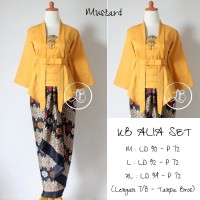 Jual Setelan Kebaya Floy Kutu Baru Mustard Murah