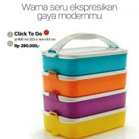 Jual Tupperware Click To Go klik Clic Clik T Rantang 4 Susun Murah