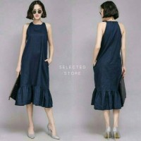 Jual midi dress bohemian nunna halter Murah