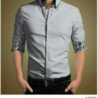 Jual kemeja pria shanghai list batik irfan Murah