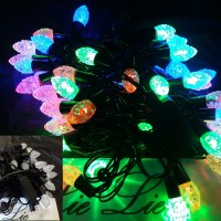 Jual lampu natal led pinus bintang kristal bola kelereng 50 led Murah