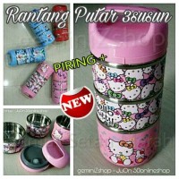Jual Rantang Putar n Piring 3susun karakter Murah