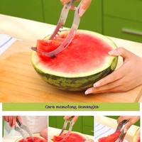Jual AD044 Pisau Alat Pemotong Buah Semangka Baru Melon Cutter Fruit Slicer Murah