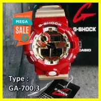 Jual G Shock Iron Man Casio GA700 Model Terbaru Merah Emas Red Gold Glossy Murah