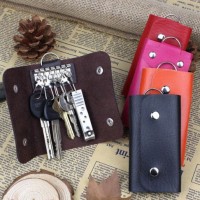 Jual Gantungan Kunci Mobil Kulit Leather Keychain Holder Organizer Murah