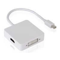 Jual KABEL MINI DISPLAY PORT KE MULTI ADAPTER HDMI+VGA+DVI THUNDERBOLT DELL Murah