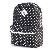 Jual Tas Wanita Ransel Backpack Wanita Laptop Hitam Polkadot IO 4114 Murah