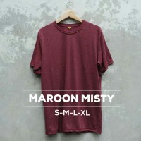 Kaos Polos Pria Maroon Misty