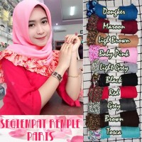 Jual Hijab Segiempat Paris Rempel Bunga Gms01