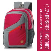Jual Tas Ransel Laptop Pria/Wanita BLACKKELLY LOZ 350 Red Pink/Grey 27 L Murah