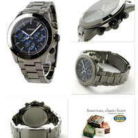 jam tangan pria merk FOSSIL ORIGINAL type : CH 2869 / CH2869 S.STEEL