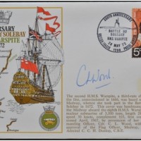Jual RAF SIGNED FDC - BATTLE OF SOLEBAY HMS WARSPITE 28 MY 1972 . Murah