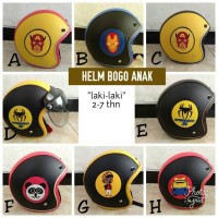 Helm Bogo Anak Karakter Laki-laki Kaca Cembung