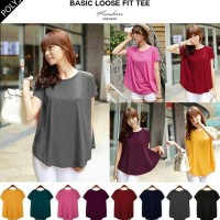 Jual Basic Loose Fit Tee/Baju Wanita Lengan Pendek Murah